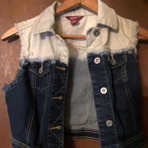 Tie-dye Denim Vest.